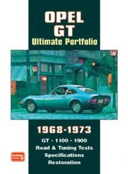 Cover of: Opel GT Ultimate Portfolio 1968-1973 (Ultimate Portfolio)