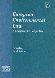 Cover of: European Environmental Law  by Gerd Winter
