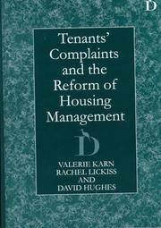Cover of: Tenants' complaints and the reform of housing management