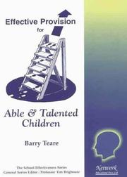 Cover of: Effective Provision for Able and Talented Children (School Effectiveness) by Barry Teare