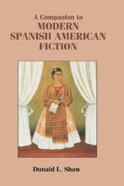 Cover of: companion to modern Spanish American fiction | Donald Leslie Shaw
