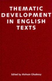 Cover of: Thematic development in English texts by edited by Mohsen Ghadessy.