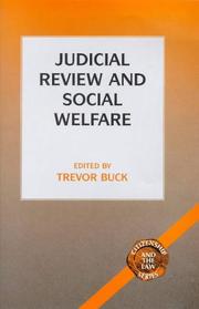 Cover of: Judicial review and social welfare by edited by Trevor Buck.