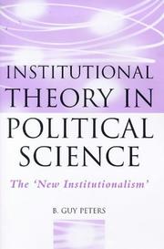 Institutional Theory in Political Science cover