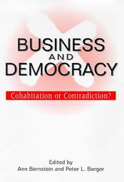 Cover of: Business and democracy by edited by Ann Bernstein and Peter L. Berger.