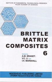 Cover of: Brittle Matrix Composites 6 by 