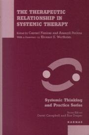 Cover of: The therapeutic relationship in systemic therapy