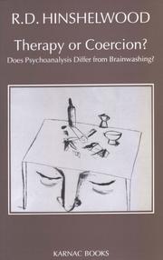 Cover of: Therapy or coercion: does psychoanalysis differ from brainwashing?