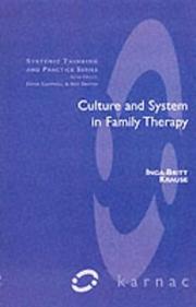 Cover of: Culture and System in Family Therapy (Systemic Thinking and Practice Series)