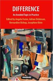 Cover of: Difference: An Avoided Topic in Practice (Practice of Psychotherapy Series)