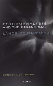 Cover of: Psychoanalysis and the Paranormal: Lands of Darkness