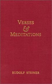 Cover of: Verses and Meditations by Rudolf Steiner, Mary Adams