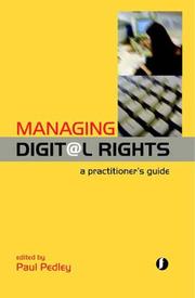 Cover of: Managing Digital Rights by Paul Pedley