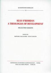 Cover of: Sean O'Riordan, a theologian of development by O'Riordan, Sean