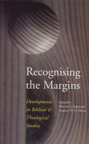 Cover of: Recognising the Margins: Developments in Biblical and Theological Studies