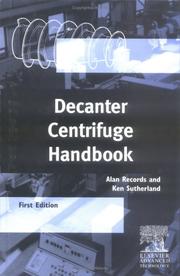 Decanter centrifuge handbook by Alan Records