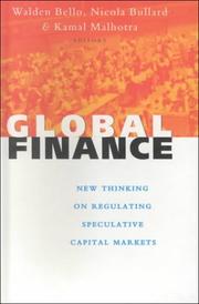 Cover of: Global Finance: New Thinking on Regulating Speculative Capital Markets