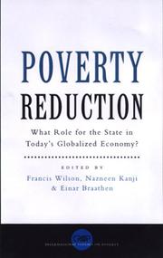 Cover of: Poverty Reduction: What Role for the State in Today's Globalized Economy? (Crop International Studies in Poverty Research)