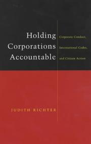 Cover of: Holding Corporations Accountable by Judith Richter