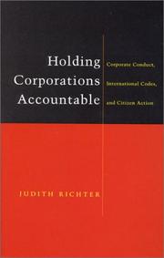 Cover of: Holding Corporations Accountable | Judith Richter