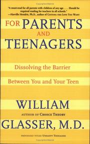 Cover of: For Parents and Teenagers by William Glasser