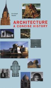 Cover of: Architecture (Concise History S.) by Christopher Hocker