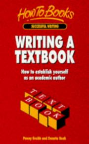 Cover of: Writing a Textbook (How to) by Penny Grubb, Danuta Reah