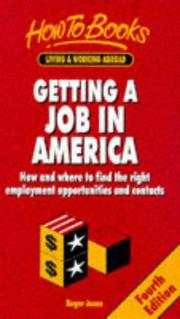 Cover of: Getting a Job in America by Roger Jones, Roger Jones