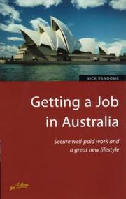 Cover of: Getting a Job in Australia by Nick Vandome