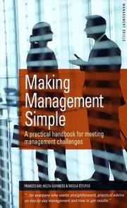 Cover of: Making Management Simple