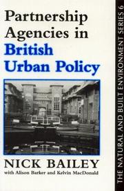 Cover of: Partnership agencies in British urban policy