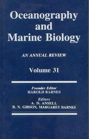 Cover of: Oceanography and Marine Biology, An Annual Review, Volume 31 (Oceanography and Marine Biology) | Margaret Barnes