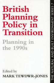 Cover of: British planning policy in transition: planning in the Major years