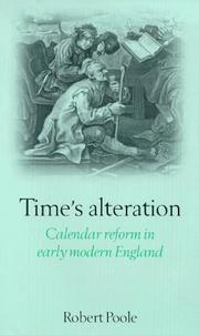 Cover of: Time's alteration: calendar reform in early modern England
