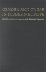 Cover of: Gender and Crime in Modern Europe (Women's and Gender History) by Margaret Arnot