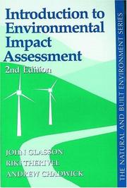 Cover of: Introduction to environmental impact assessment: principles and procedures, process, practice, and prospects