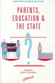 Cover of: Parents, education, and the state