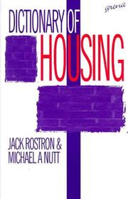 Cover of: A dictionary of housing