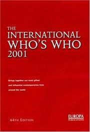 Cover of: International Who's Who 2001 (Intermational Who's Who, 64th ed) by 64th Ed