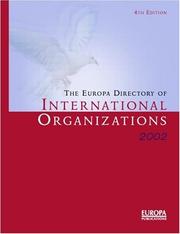 The Europa Directory of International Organizations 2002 (Europa Directory of International Organizations) by Eur