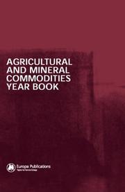 Cover of: Agricultural and Mineral Commodities Year Book by Europa