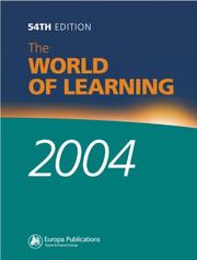 Cover of: The World of Learning 2004 (World of Learning) by Michael Salzman