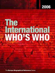 Cover of: The International Who's Who 2006 (International Who's Who)