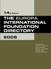 Cover of: The Europa International Foundation Directory 2005 (International Foundation Directory)