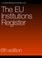 Cover of: The EU Institutions' Register