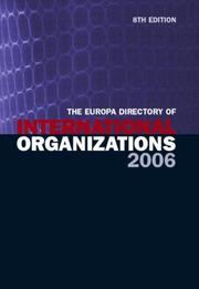 Cover of: The Europa Directory of International Organizations 2006 (Europa Directory of International Organizations) by 