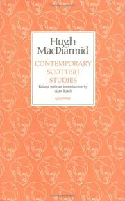 Cover of: Contemporary Scottish studies