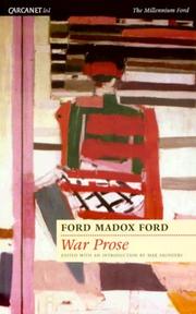 Cover of: War prose by Ford Madox Ford