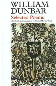 Cover of: Selected poems by Dunbar, William