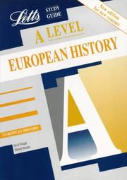 Cover of: A-level Study Guide European History, 1815-Present (Letts Educational A-level Study Guides)